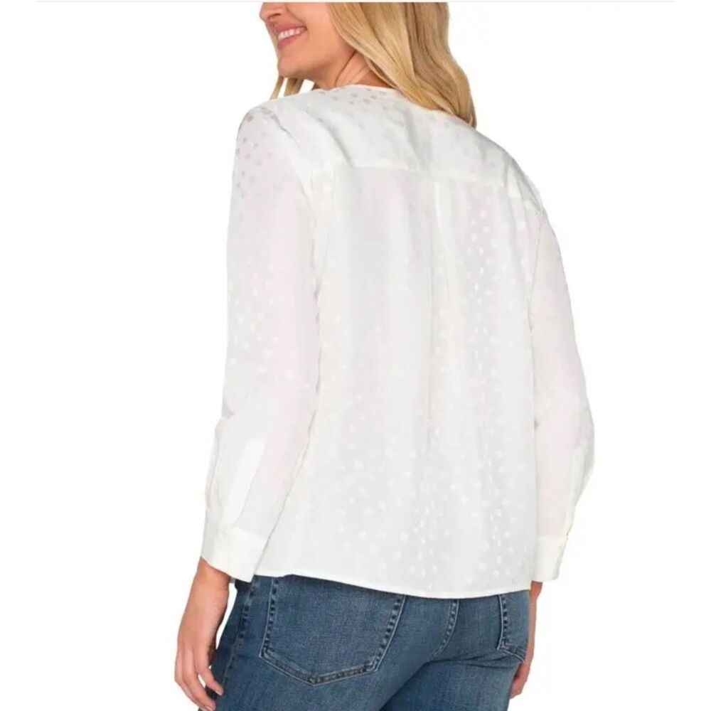 Liverpool Los Angeles Porcelain Dot Popover Woven Blouse Size S NWT - Picture 4 of 12